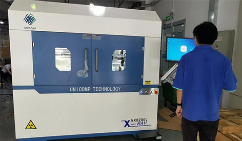 Rayon X Unicomp AX8200L avec inspection de bande LED de 1,5 m pour la vérification du vide